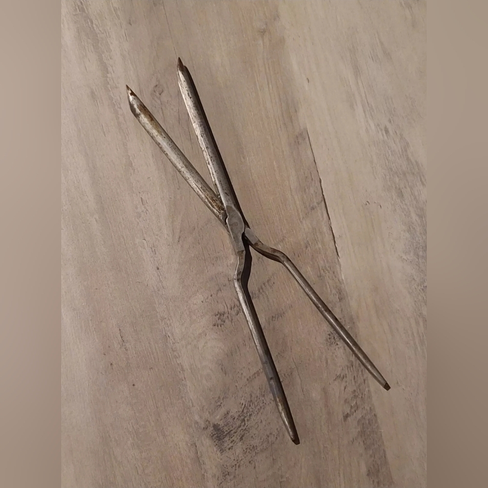 Curling Iron Antique 10 Asbro Germany Made Mark Hair Curler [Read Details]
